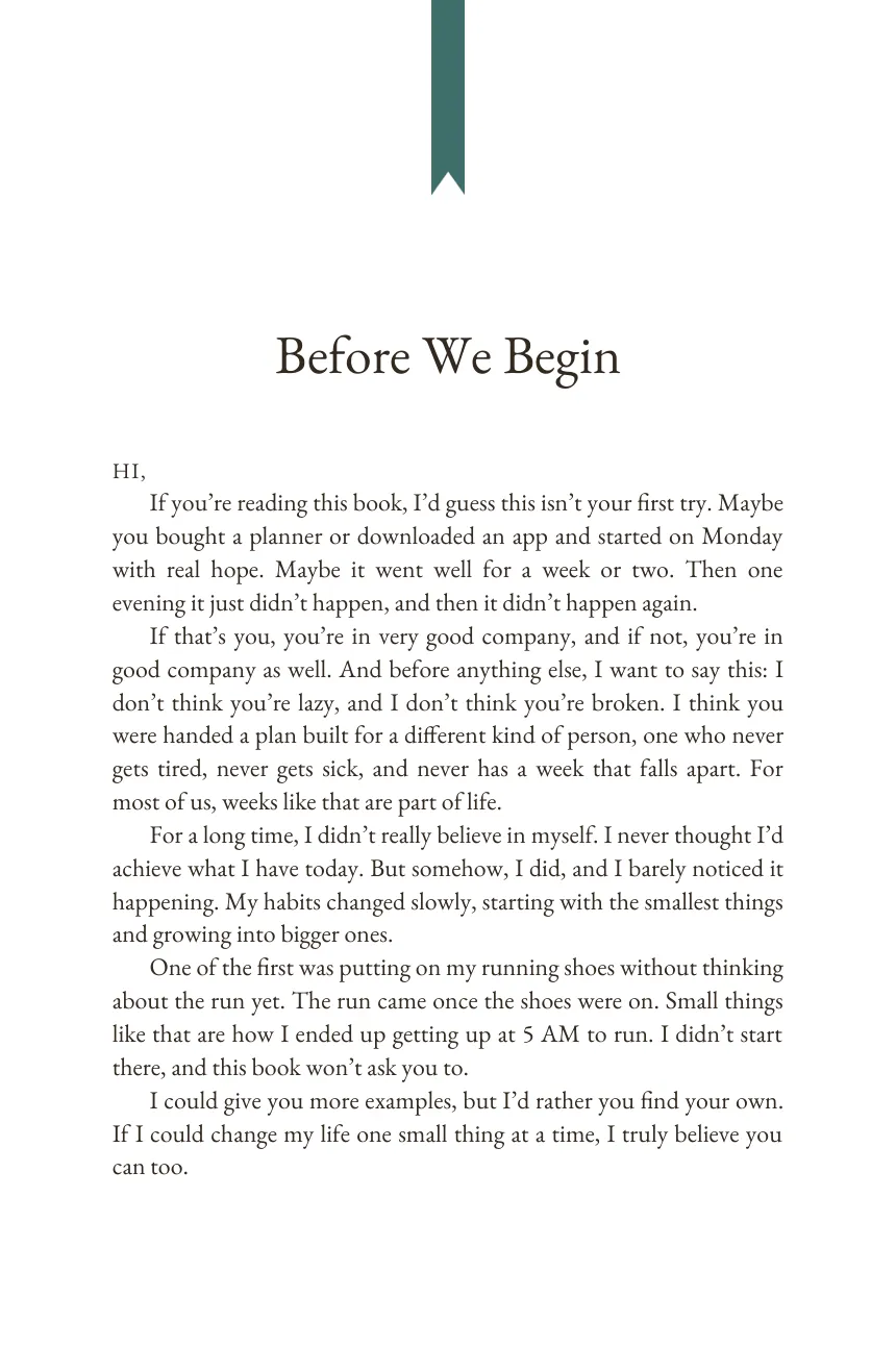 The opening letter, Before We Begin